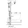 GEBERIT Vorwandelement Duofix Basic für WC Bauhöhe 1120 mm mit Delta Spülkasten 458.103.00.2
