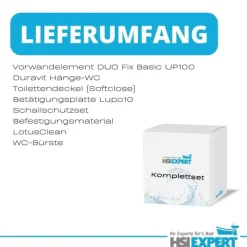 Geberit Vorwandelement Duravit D-Neo WC spülrandlos inkl. Zubehör Set