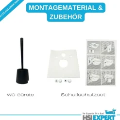 Geberit Vorwandelement Duravit D-Neo WC spülrandlos inkl. Zubehör Set