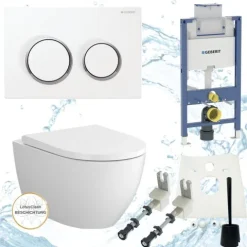 Geberit Vorwandelement Omega 98 cm Bartolo WC spülrandlos inkl. Zubehör Set