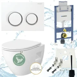 Geberit Vorwandelement Omega 98 cm Vento WC spülrandlos inkl. Zubehör Set