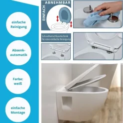Geberit Vorwandelement Omega 82 cm Vento WC spülrandlos inkl. Zubehör Set