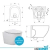 Geberit Vorwandelement RIVA WC spülrandlos R(h)einwirbel Spülung Set