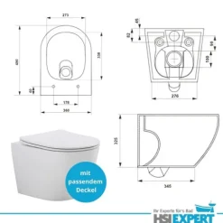 Geberit Vorwandelement RIVA WC spülrandlos R(h)einwirbel Spülung Set
