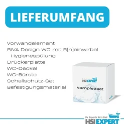 Geberit Vorwandelement RIVA WC spülrandlos R(h)einwirbel Spülung Set