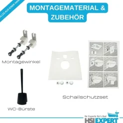 Geberit Vorwandelement Sigma 111300006 Duravit D-Neo WC spülrandlos inkl. Zubehör Set