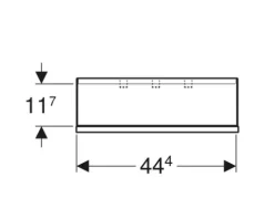 GEBERIT Wandablage Smyle Square 45 cm weiß 500.362.00.1