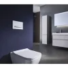 GEBERIT Wand-WC Set Smyle Square Tiefspüler ohne Spülrand weiß glänzend mit Schallschutzset und WC-Sitz mit Absenkautomatik CG05030000