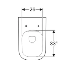 GEBERIT Wand-WC Smyle Square Tiefspüler ohne Spülrand weiß glänzend ohne WC-Sitz 500208011