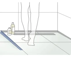 Gefällekeil Dural Shower-GK GKL links Länge 120 cm Höhe 11 mm