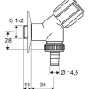 Geräteschrägsitzventil Comfort 1/2" verchromt