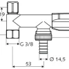 Geräteventil für Eckventil 3/8" Schell Comfort