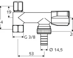 Geräteventil für Eckventil 3/8" Schell Comfort