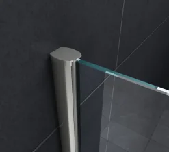 GLASDEALS Badewannenaufsatz glas Fixe Duschtrennwand STURDO 70 x 140 cm