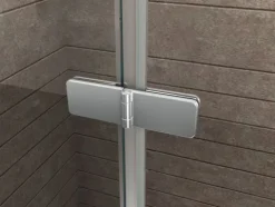 GLASDEALS Badewannenaufsatz glas Duschtrennwand BREASE-FROST 120 x 140 cm