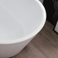 Glänzend weiße 180 cm feistehende Badewanne | Allegra