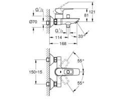 GROHE Badewannenarmatur START LOOP 2020 chrom 23355001