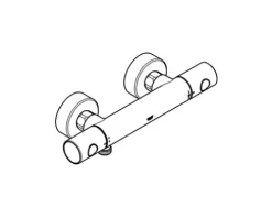 GROHE Duscharmatur mit Thermostat GROHTHERM 1000 COSMOPOLITAN supersteel matt 34065DC2