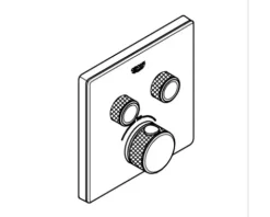 GROHE Duscharmatur mit Thermostat GROHTHERM SMARTCONTROL mondweiß 29156LS0