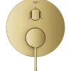 GROHE Duscharmatur Unterputz ESSENCE mit 3 Wege Umstellung ohne Unterputzgrundkörper cool sunrise gebürstet 24092GN1