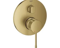 GROHE Duscharmatur Unterputz ESSENCE mit 3 Wege Umstellung ohne Unterputzgrundkörper cool sunrise gebürstet 24092GN1