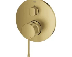 GROHE Duscharmatur Unterputz ESSENCE mit 3 Wege Umstellung ohne Unterputzgrundkörper cool sunrise gebürstet 24092GN1