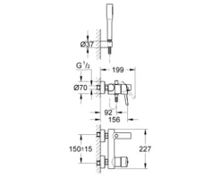 GROHE Badewannenarmatur CONCETTO chrom 32212001
