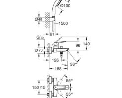 GROHE Badewannenarmatur START 2021 chrom 23413002
