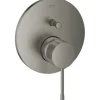 GROHE Badewannenarmatur Unterputz ESSENCE ohne Unterputzgrundkörper hard graphite gebürstet 24058AL1