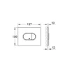 GROHE Betätigungsplatte Arena Cosmopolitan Platte chrom matt / Taster chrom matt 38858P00