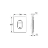 GROHE Betätigungsplatte Arena Cosmopolitan Platte weiß glänzend / Taster weiß glänzend 38844SH0