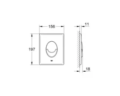 GROHE Betätigungsplatte Skate Air Platte weiß matt / Taster weiß matt 38505SH0