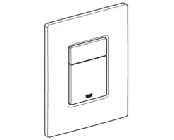 GROHE Betätigungsplatte Skate Cosmopolitan Platte moon white glänzend / Taster chrom glänzend 38845LS0