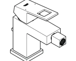 GROHE Bidetarmatur EUROCUBE chrom 23138000