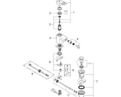 GROHE Bidetarmatur EUROCUBE chrom 23138000