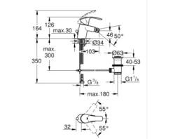 GROHE Bidetarmatur EUROSMART chrom 32929002