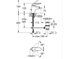 GROHE Bidetarmatur EUROSTYLE chrom 23720003