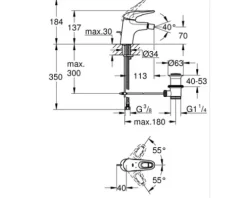 GROHE Bidetarmatur EUROSTYLE mondweiß 33565LS3