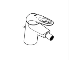 GROHE Bidetarmatur EUROSTYLE mondweiß 33565LS3