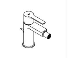 GROHE Bidetarmatur LINEARE chrom 33848001