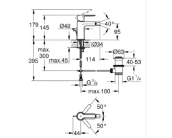GROHE Bidetarmatur LINEARE chrom 33848001