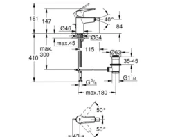 GROHE Bidetarmatur START chrom 32560002