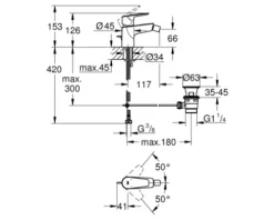 GROHE Bidetarmatur START EDGE 2020 chrom 23345001