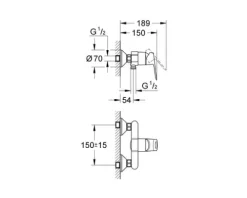 GROHE Duscharmatur BAULOOP chrom 23340000