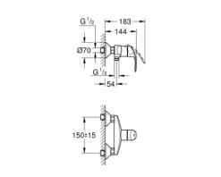 GROHE Duscharmatur EUROSMART chrom 33555002
