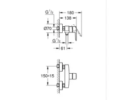 GROHE Duscharmatur START 2021 schwarz matt 322792432