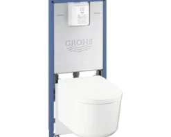 GROHE Dusch-WC Set Sensia Tiefspüler ohne Spülrand mit hygienedusche weiß glänzend mit Beschichtung mit WC-Sitz 36509SH0
