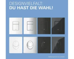 GROHE Dusch-WC Set Sensia Tiefspüler ohne Spülrand mit hygienedusche weiß glänzend mit Beschichtung mit WC-Sitz 36509SH0
