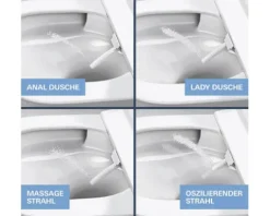 GROHE Dusch-WC Set Sensia Tiefspüler ohne Spülrand mit hygienedusche weiß glänzend mit Beschichtung mit WC-Sitz 36509SH0