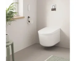 GROHE Dusch-WC Set Sensia Tiefspüler ohne Spülrand mit hygienedusche weiß glänzend mit Beschichtung mit WC-Sitz 36509SH0